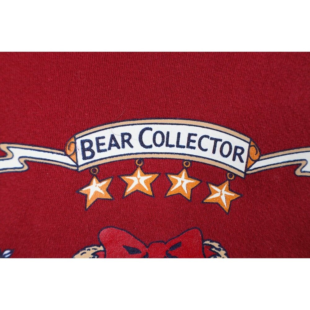 Vintage 90s Streetwear Womens Medium Faded Heart Bear Turtleneck Sweatshirt USA - Picture 5 of 15